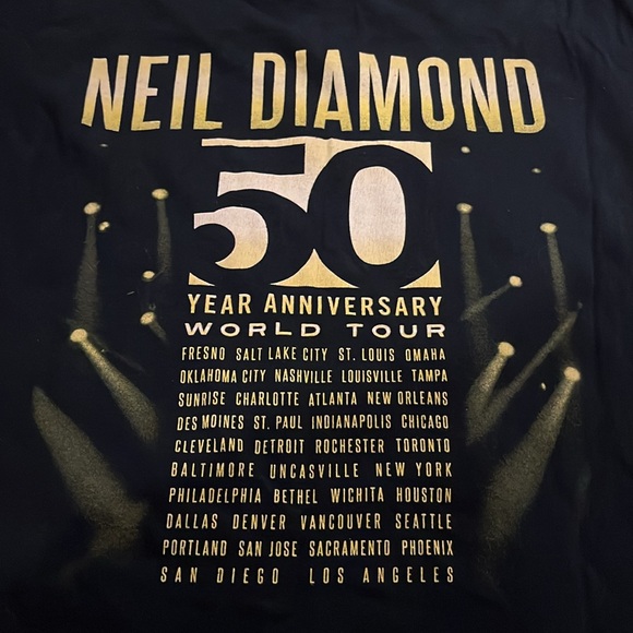 Neil Diamond 50 yrs anniversary tour T Shirt 2X - Picture 3 of 10